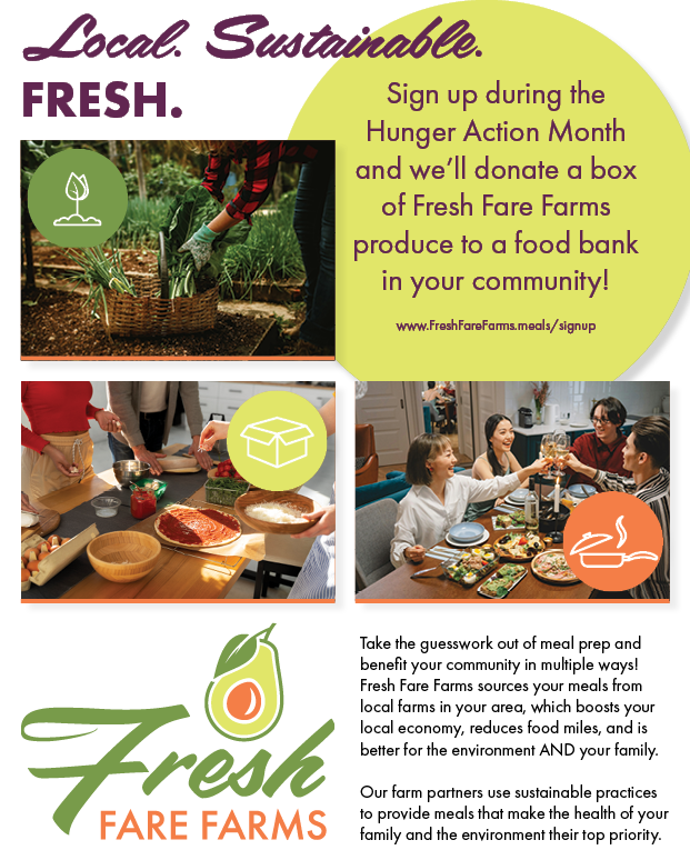 magazine advertisement detailing the marketing advertisement for Fresh Fare Farms